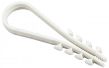 Дюбель-хомут для круглого кабеля 11-18мм нейлон белый Simple (100шт) | код. plc-ncc-11x18w | EKF